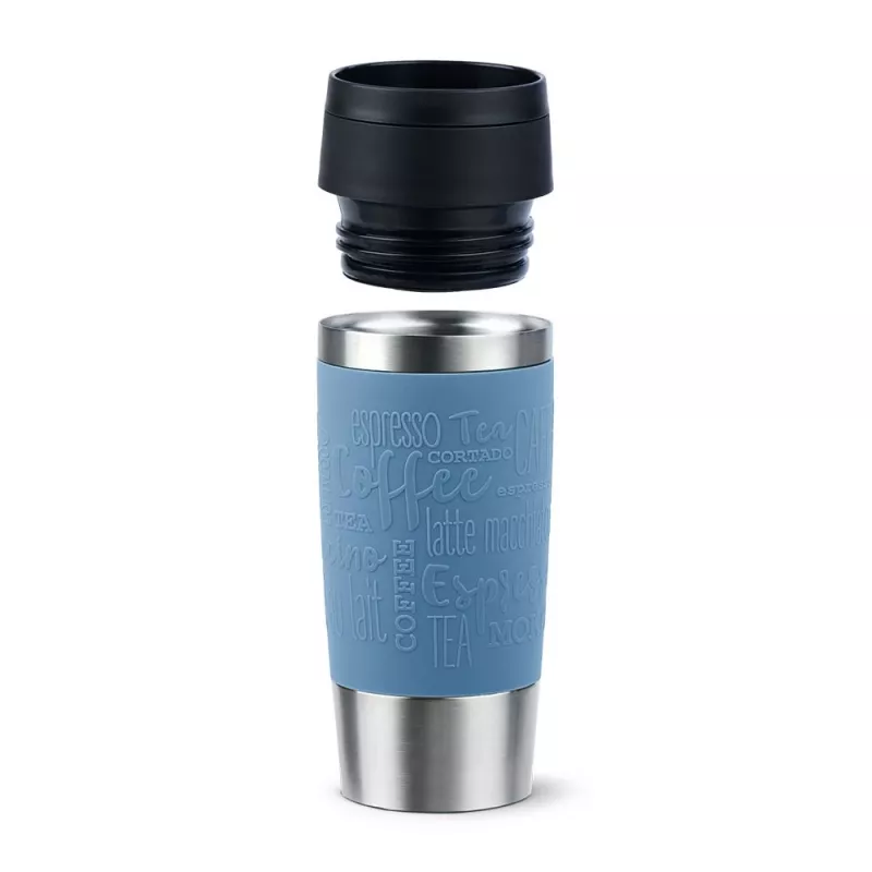 Caneca de viagem EMSA Travel Mug Classic 360 ml azul em aço inoxidável