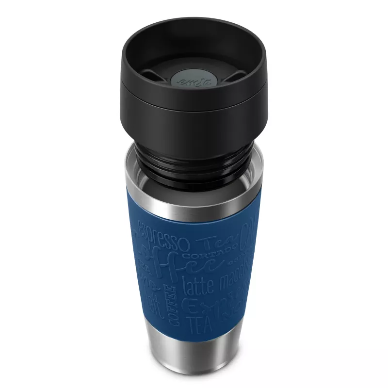 Caneca de viagem EMSA Travel Mug Classic N2020300 360 ml preto, azul, aço inoxidável