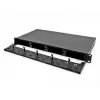 DeLOCK painel de ligação de fibra ótica HD 19 polegadas 1U preto montagem em rack de metal