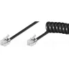 Cabo espiral Goobay para auscultador de telefone 4m RJ-10 RJ-10