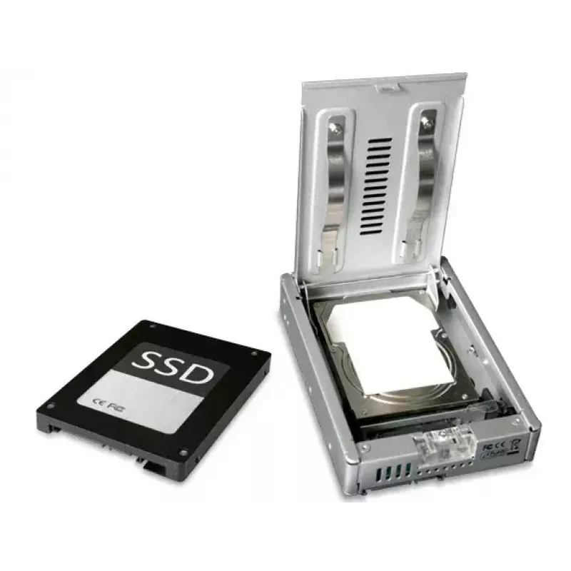 Adaptador Icy Dock MB982SP-1S de 2,5 para 3,5 polegadas para SSD/HDD SATA, prateado