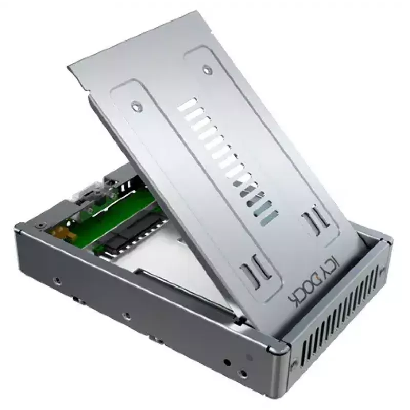 Adaptador Icy Dock MB982SP-1S de 2,5 para 3,5 polegadas para SSD/HDD SATA, prateado