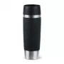 Caneca de viagem EMSA Travel Mug Waves Grande 500 ml preto, aço inoxidável