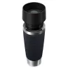 Caneca de viagem EMSA Travel Mug Waves Grande 500 ml preto, aço inoxidável