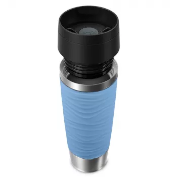 Caneca de viagem EMSA Travel Mug Waves Grande 500 ml azul, aço inoxidável