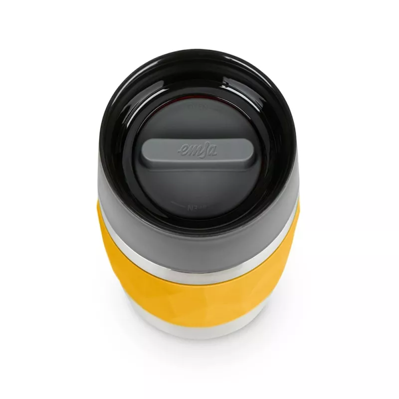 Caneca de viagem EMSA Travel Mug Compact 300 ml aço inoxidável, amarelo