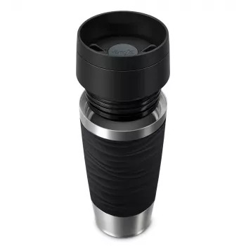 Caneca de viagem EMSA Travel Mug Waves 360 ml preto aço inoxidável