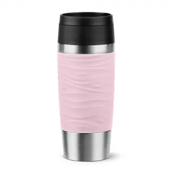 Caneca de viagem EMSA Travel Mug Waves 360 ml rosa aço inoxidável