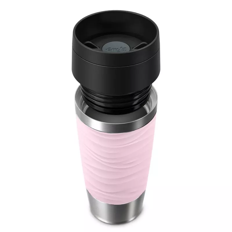 Caneca de viagem EMSA Travel Mug Waves 360 ml rosa aço inoxidável