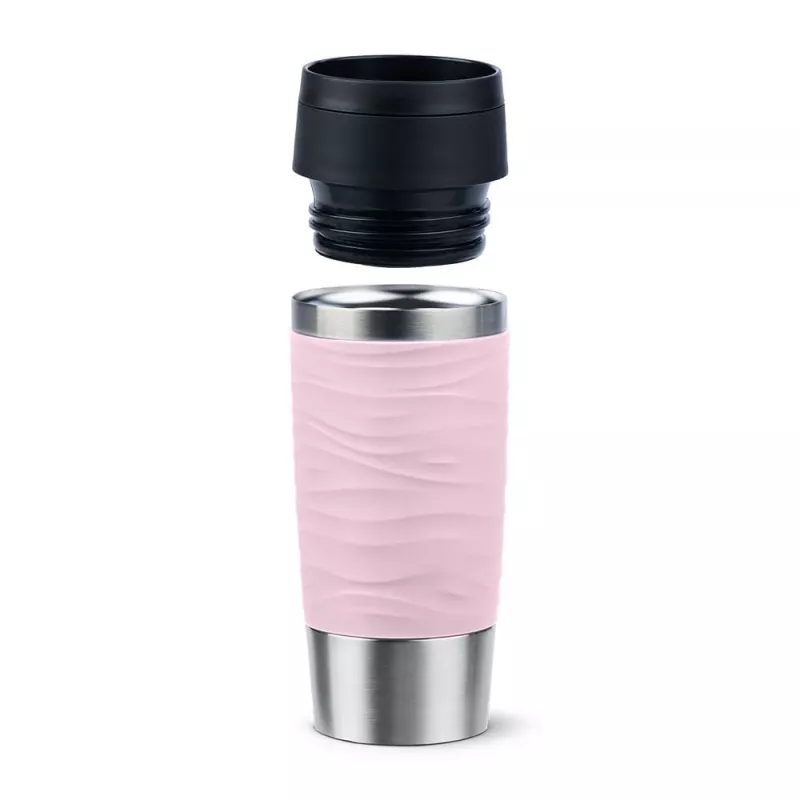 Caneca de viagem EMSA Travel Mug Waves 360 ml rosa aço inoxidável