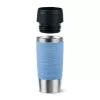 Caneca de viagem EMSA N20213 azul-claro, aço inoxidável, 0,36 L, isolamento a vácuo