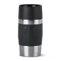 Caneca térmica EMSA N21601 0,3 l, preta, aço inoxidável