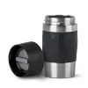 Caneca térmica EMSA N21601 0,3 l, preta, aço inoxidável