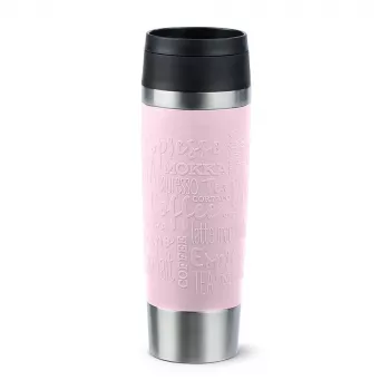 Caneca de viagem EMSA Travel Mug Classic Grande 500 ml rosa, aço inoxidável