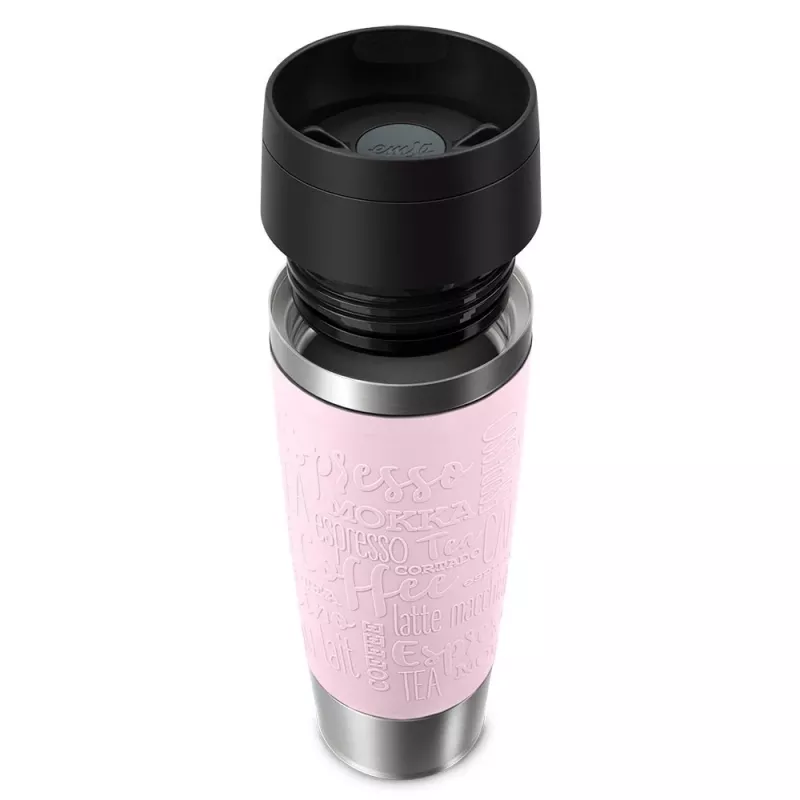 Caneca de viagem EMSA Travel Mug Classic Grande 500 ml rosa, aço inoxidável