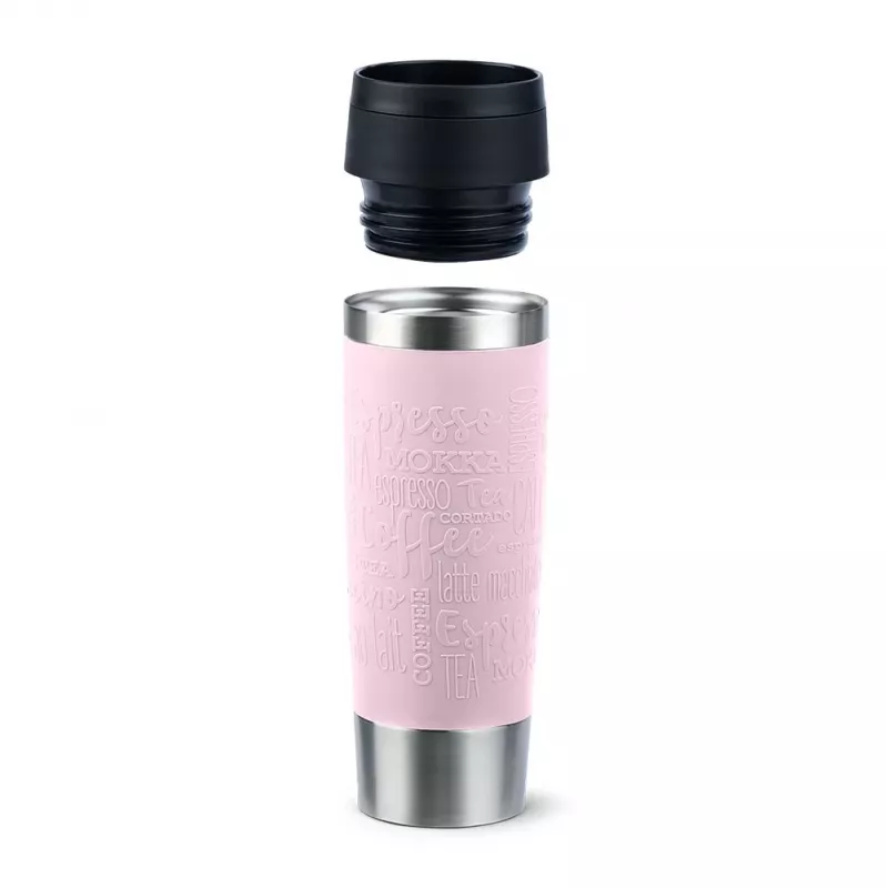 Caneca de viagem EMSA Travel Mug Classic Grande 500 ml rosa, aço inoxidável