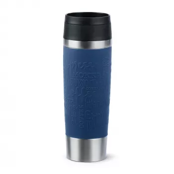 Caneca de viagem EMSA Travel Mug Classic N2022100 500 ml preto, azul, aço inoxidável aço inoxidável