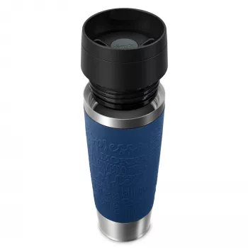 Caneca de viagem EMSA Travel Mug Classic N2022100 500 ml preto, azul, aço inoxidável aço inoxidável