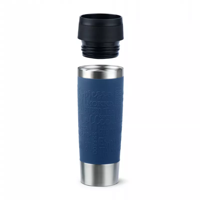 Caneca de viagem EMSA Travel Mug Classic N2022100 500 ml preto, azul, aço inoxidável aço inoxidável