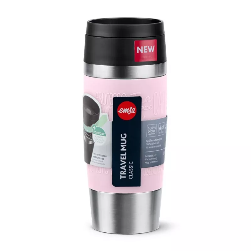 Caneca de viagem EMSA Travel Mug Classic 360 ml rosa aço inoxidável