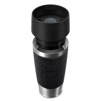 Caneca de viagem EMSA Travel Mug Classic N2020200 360 ml preto, aço inoxidável aço inoxidável