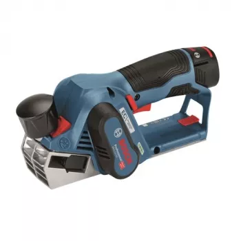 Bosch GHO 12V-20 Professional plaina elétrica a bateria, 12 V, largura de aplainamento 56 mm, sem bateria e carregador, em L-BOXX, azul/preto