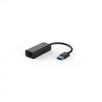 Adaptador Ethernet USB-A Kensington UA0000E – preto, com fios, USB, Ethernet, 5000 Mbit/s, preto