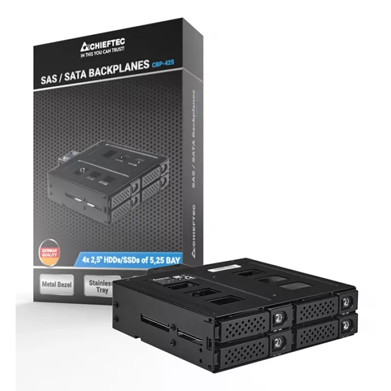 Tampa de baía de unidade Chieftec CBP-425 backplane preto