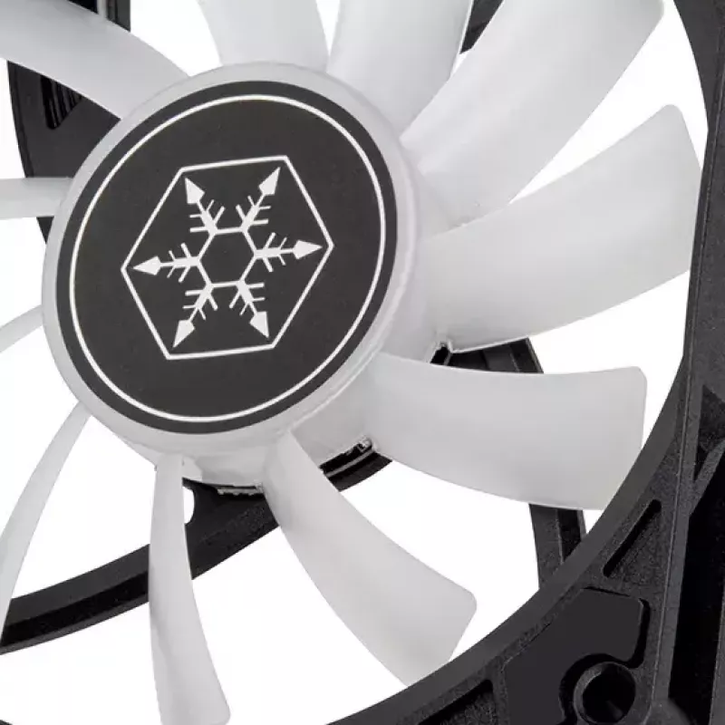 SilverStone Air Slimmer 90 ARGB SST-AS90B-ARGB ventoinha de caixa, 92 mm, 500–2500 rpm, preto