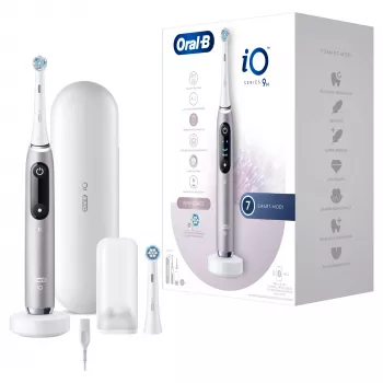 Escova de dentes rotativa-oscilante Oral-B iO Series 9n para adulto rosa