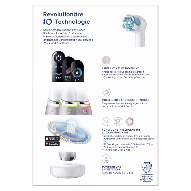 Escova de dentes rotativa-oscilante Oral-B iO Series 9n para adulto rosa
