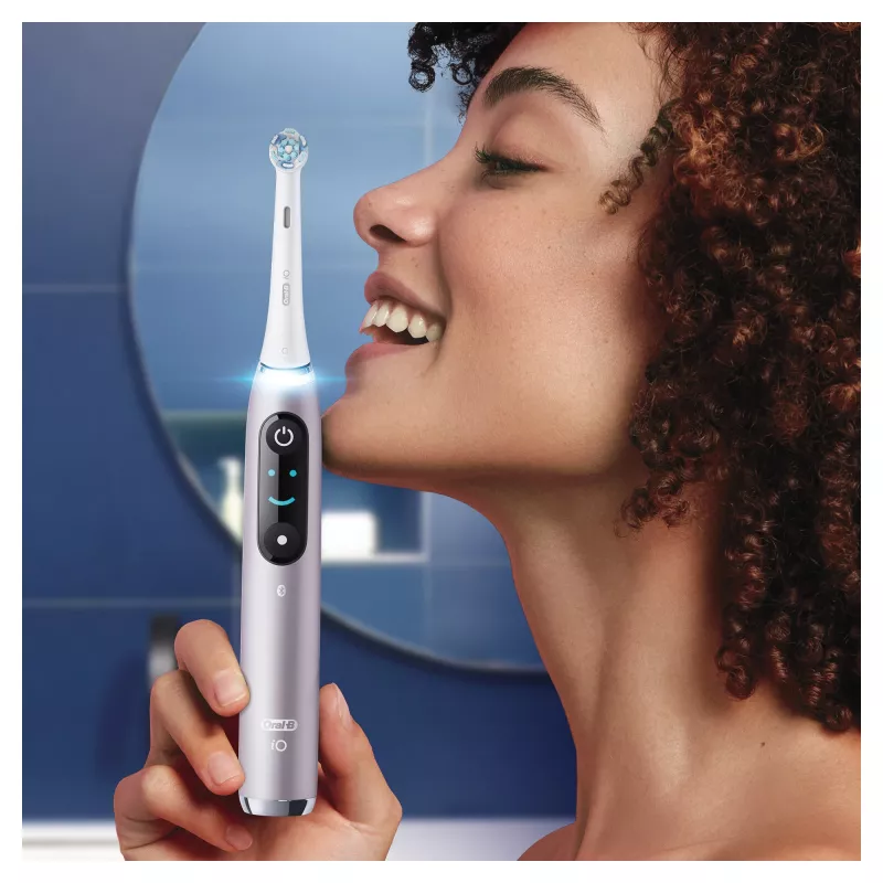 Escova de dentes rotativa-oscilante Oral-B iO Series 9n para adulto rosa