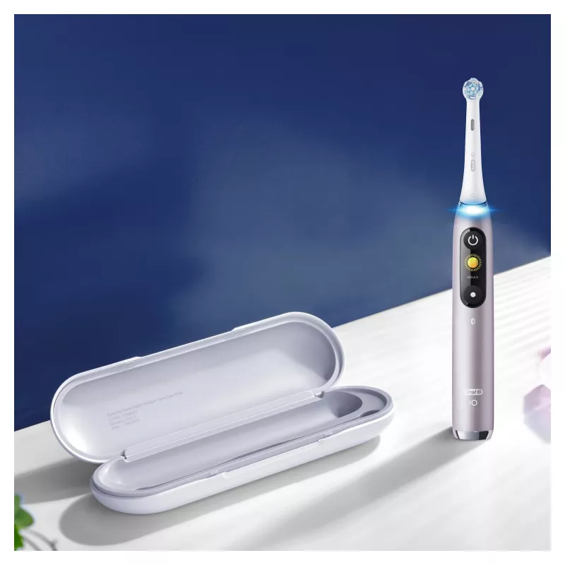 Escova de dentes rotativa-oscilante Oral-B iO Series 9n para adulto rosa