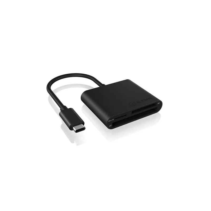 Leitor de cartões ICY BOX IB-CR301-C3 USB 3.2 Gen 1 (3.1 Gen 1) Type-C preto