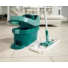 Balde com sistema de esfregona Leifheit 55076 — espremedor ergonómico, grande capacidade, verde