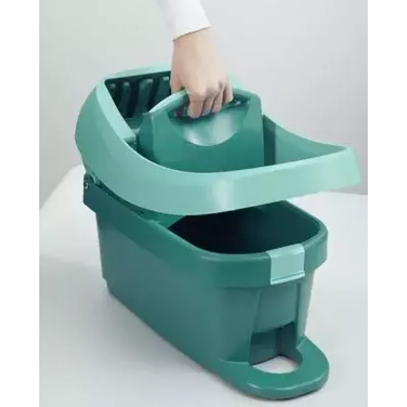 Balde com sistema de esfregona Leifheit 55076 — espremedor ergonómico, grande capacidade, verde