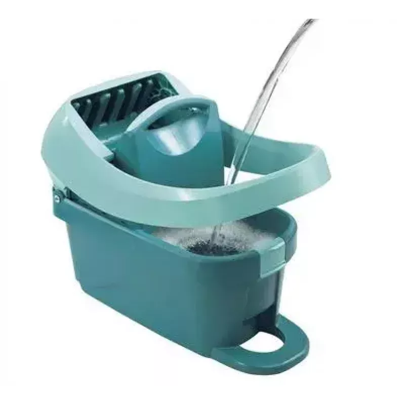 Balde com sistema de esfregona Leifheit 55076 — espremedor ergonómico, grande capacidade, verde