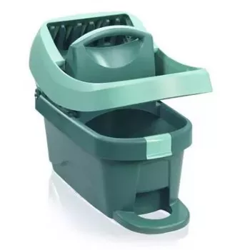 Balde com sistema de esfregona Leifheit 55076 — espremedor ergonómico, grande capacidade, verde