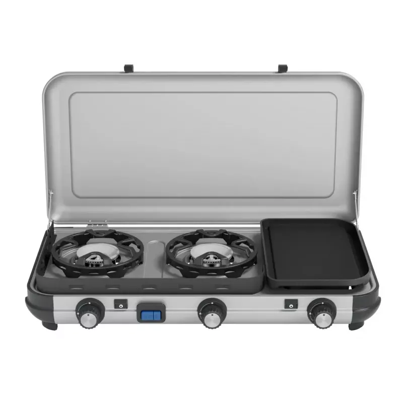 Fogão a combustível líquido Campingaz 2 MULTI COOK, 2 zonas de cozedura, regulação manual