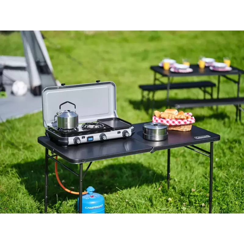 Fogão a combustível líquido Campingaz 2 MULTI COOK, 2 zonas de cozedura, regulação manual