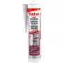 Vedante de silicone FISCHER 512209 — 310 ml, cinzento, para cerâmica, vidro, metal, PVC, plástico, madeira