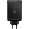 Goobay 65555 carregador interior AC carregamento rápido portátil smartphone preto
