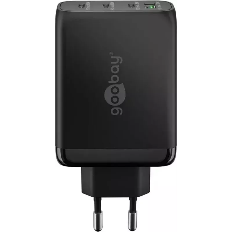 Goobay 65555 carregador interior AC carregamento rápido portátil smartphone preto