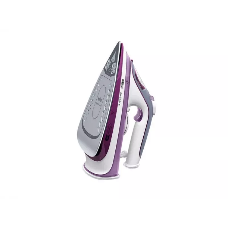 Braun TexStyle 5 SI 5037 VI ferro de engomar a vapor base cerâmica 2700 W violeta