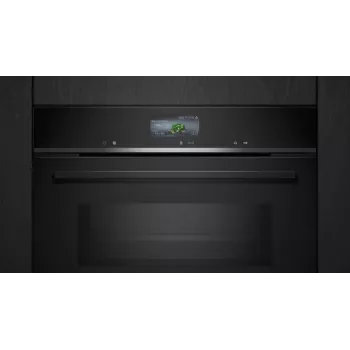 Siemens iQ700 CM776GKB1 Forno 45 L 900 W Preto, Aço inoxidável