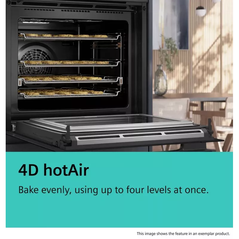 Siemens iQ700 CM776GKB1 Forno 45 L 900 W Preto, Aço inoxidável