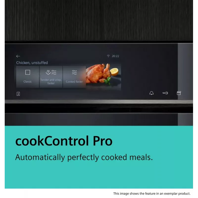 Siemens iQ700 CM776GKB1 Forno 45 L 900 W Preto, Aço inoxidável