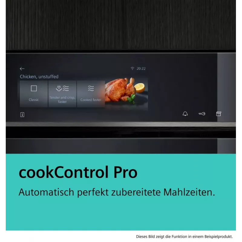 Siemens iQ700 CM776GKB1 Forno 45 L 900 W Preto, Aço inoxidável