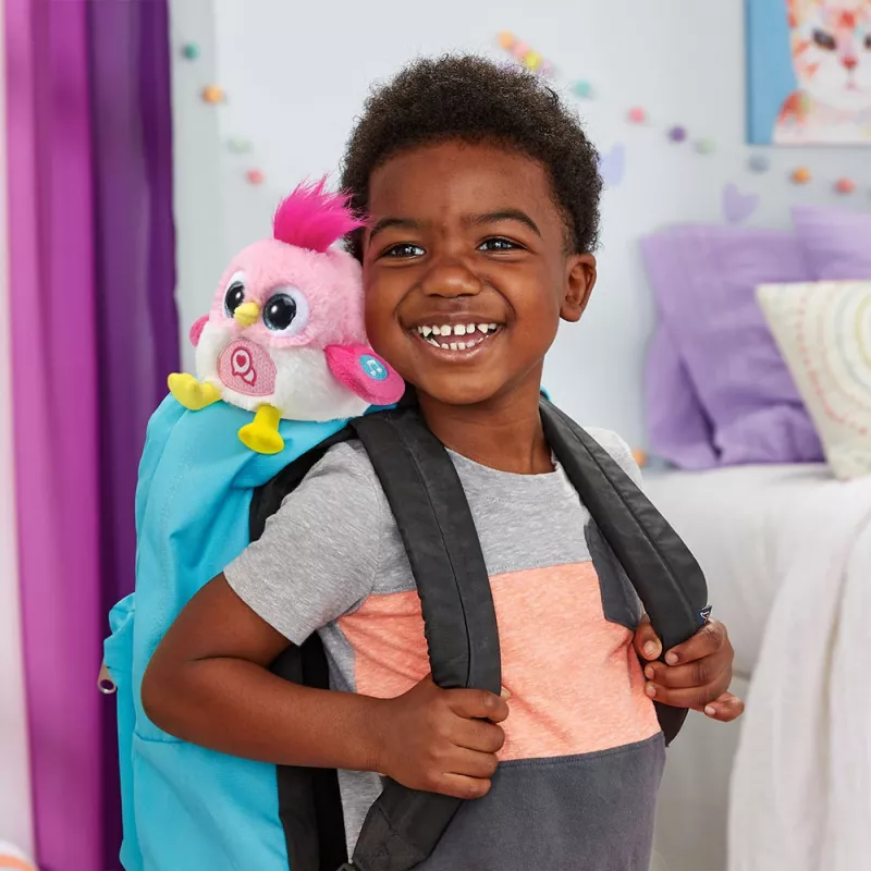 Pássaro de peluche interativo falante VTech Lolibirds Momo — brinquedo educativo a pilhas