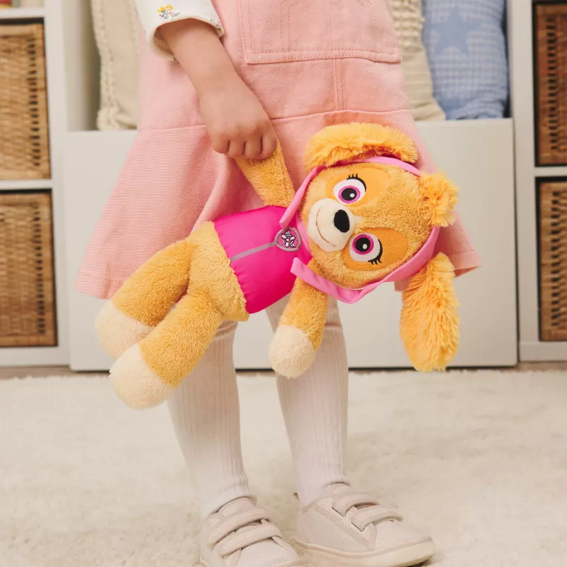 PAW Patrol GUND Peluche oficial Skye Take Along Buddy, peluche premium para crianças a partir de 1 ano, rosa/castanho, 33 cm